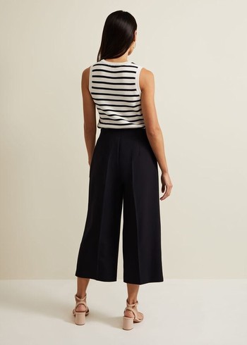 Phase Eight Aubrielle Clean Crepe Culotte Trousers Navy USA | 9702863-DZ